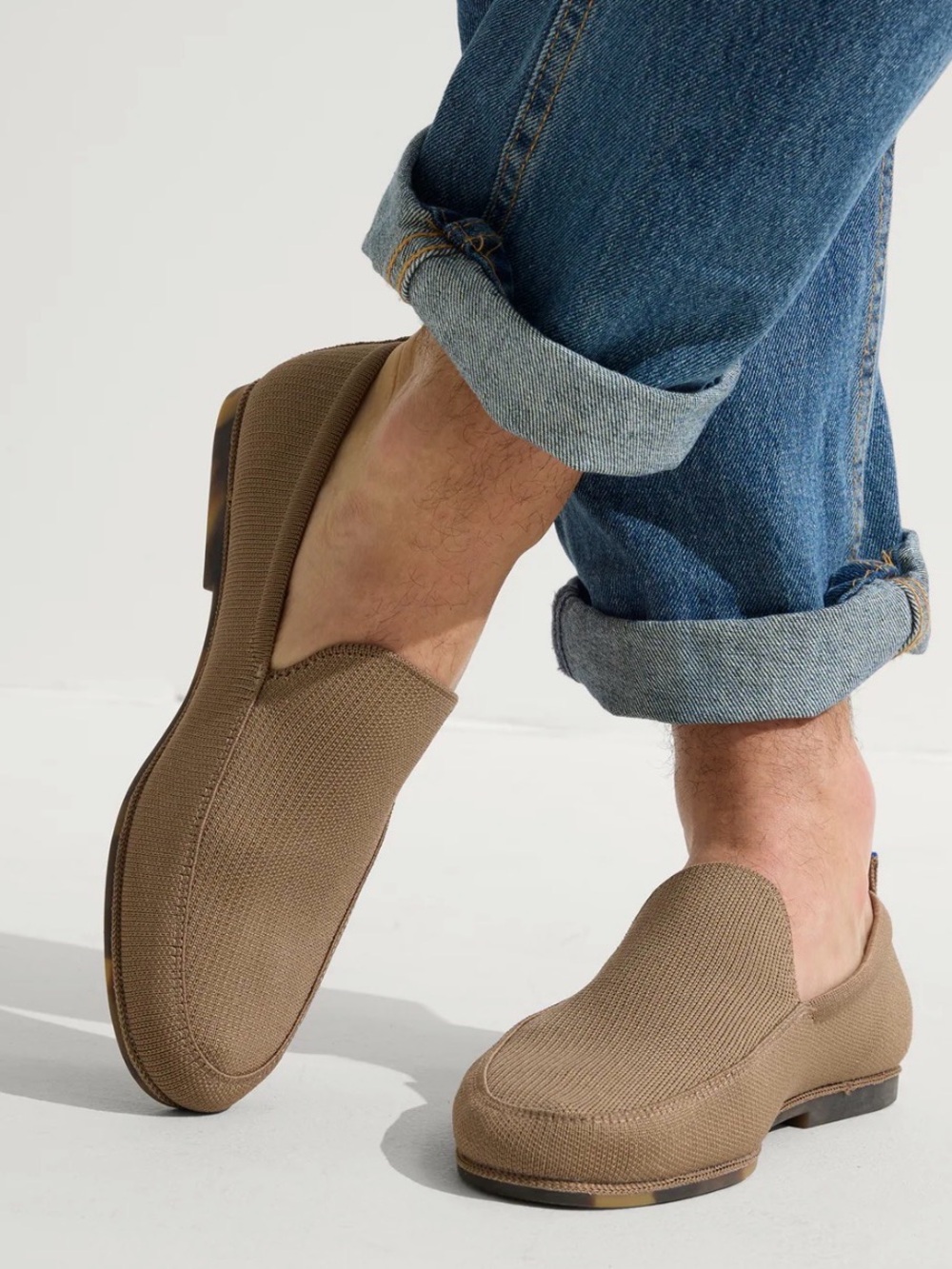 Rothy's Men's Slip-On Loafers in Taupe
